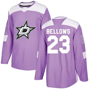 Men's Brian Bellows Dallas Stars Fights Cancer Practice Jersey - Purple Authentic