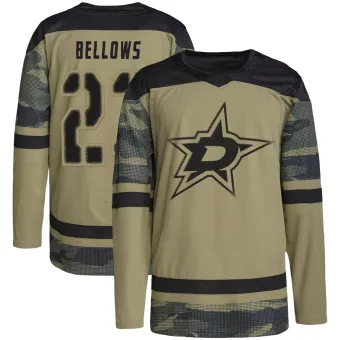 Men's Brian Bellows Dallas Stars Military Appreciation Practice Jersey - Camo Authentic