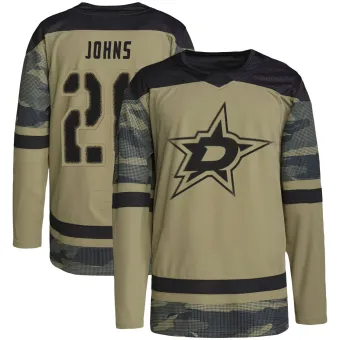 Men's Stephen Johns Dallas Stars Military Appreciation Practice Jersey - Camo Authentic