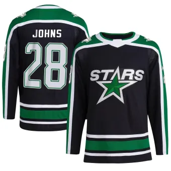 Men's Stephen Johns Dallas Stars Reverse Retro 2.0 Jersey - Black Authentic