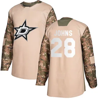 Men's Stephen Johns Dallas Stars Veterans Day Practice Jersey - Camo Authentic