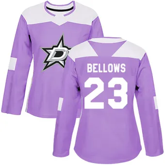 Women's Brian Bellows Dallas Stars Fights Cancer Practice Jersey - Purple Authentic