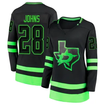 Women's Stephen Johns Dallas Stars 2020/21 Alternate Premier Jersey - Black Breakaway