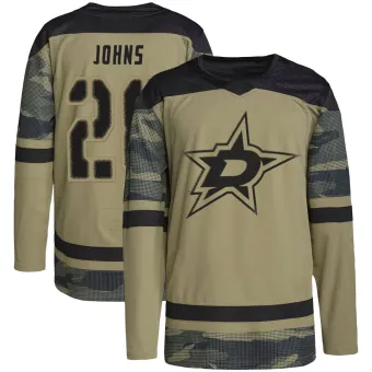 Youth Stephen Johns Dallas Stars Military Appreciation Practice Jersey - Camo Authentic